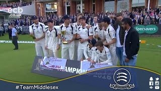 Middlesex CCC v Yorkshire CCC  Day 4 Match Action 23Sep2016 [upl. by Adnahs]