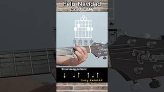 Feliz Navidad José Feliciano  Christmas Song Guitar Chords Tutorial [upl. by Akieluz]