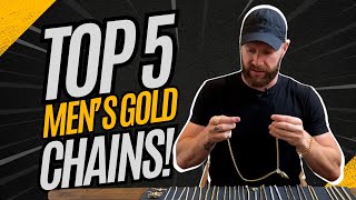 Top 5 Mens Gold Chains  Best Mens Gold Chains Review [upl. by Oigimer599]