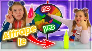 MYSTERY WHEEL OF SLIME CHALLENGE  CATCH IT  ATTRAPE LE [upl. by Jessika]