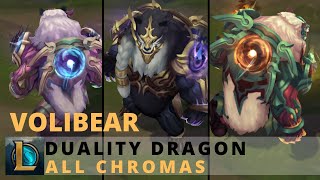 Duality Dragon Volibear All Chromas  League of Legends [upl. by Amein]