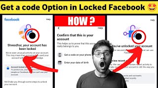 how to get code option in locked Facebook account 2022  unlock Facebook account without ID proof [upl. by Nagey606]