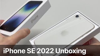 iPhone SE3 White 2022 Unboxing [upl. by Aneer537]