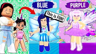 USING ONLY ONE COLOR OUTFIT CHALLENGE with my DAUGHTER in Adopt Me amp Royale High  Roblox [upl. by Gennie529]