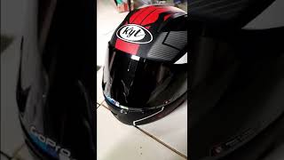 Helm kyt rc seven full face new red black shorts [upl. by Arualana]