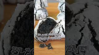 Black Sesame Crinkle Cookies Recipe on our channel blacksesame recipevideo bakingtime recipe [upl. by Githens97]