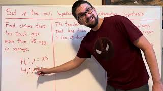 Null Hypothesis and Alternative Hypothesis Setup [upl. by Trab]