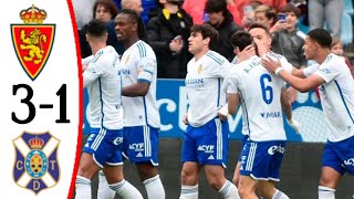 Real Zaragoza vs Tenerife 31 All Goals and Extended Highlights [upl. by Ferwerda526]