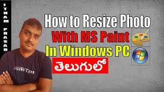 how to resize an image in paint in pixels in windows computer in telugu  reduce photo size in paint [upl. by Mccormac]