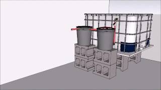 my Aquaponic project Design ibc system with Aframe NFT 10 pipes [upl. by Panthia888]