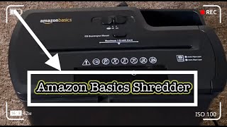 AmazonBasics 8 Sheet Paper Shredder Review  Strip Paper Cut Credit card Cut  CD shredder review [upl. by Aleciram]