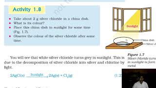 11 PHOTOLYSIS in Types of Chemical Reactions 4 Decomposition 3 CBSE SCIENCE X CH1 mpdutyvideos [upl. by Uhsoj]