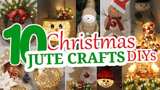 10 Cheap DIY Jute Christmas Decorations You Can Make at Home 2024 [upl. by Aeikan]