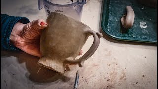 Making and Attaching a quotFakequot Pulled Handle for the Ceramics II Pinch Cups [upl. by Allianora]