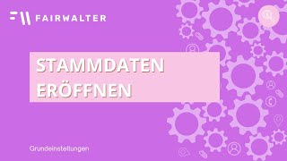 Stammdaten erfassen [upl. by Leiva]