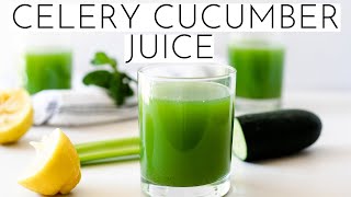 Cucumber Celery Juice Made In The Blender [upl. by Llehctim373]