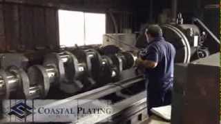 Crankshaft Hard Chrome Polishing V16 Superior by Coastal Plating Company [upl. by Adolph]