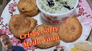 Medu Vada  Softy Fluffy Medu Vada recipe in mixie  Uddina Vada  Ulundu Vada [upl. by Jandel19]