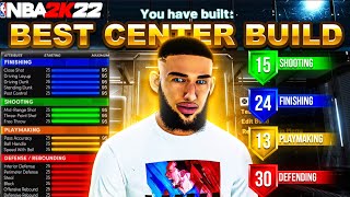 BEST CENTER BUILD ON NBA 2K22 CURRENT GEN MOST OVERPOWERED BUILD ON NBA 2K22 CURRENT GEN [upl. by Holmun]