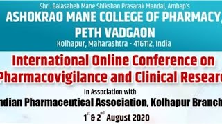 International online Conference on Pharmacovigilance and Clinical Research Day I  1st August 2020 [upl. by Renaxela]