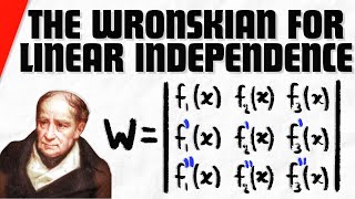 Linear Independence of Functions with Wronskian  Linear Algebra [upl. by Obmar556]