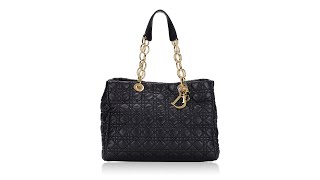 Christian Dior Lambskin Cannage Dior Soft Zip Large Tote Black [upl. by Mastat818]