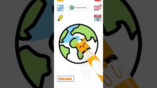 Earth Drawing and colouring feed art drawing cartoon easy shorts viralvideo thalapathy [upl. by Aihseyk]