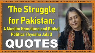 Struggle for Pakistan by Ayesha Jalal Analysis CSS Quotes [upl. by Brittne]