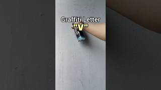 Graffiti Letter quotVquot graffiti art alphabet drawing painting tutorial fyp [upl. by Pappano]