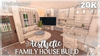 20K BLOXBURG AESTHETIC FAMILY HOUSE BUILD NO GAMEPASS [upl. by Hunley]