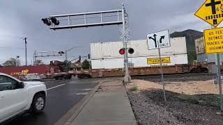 Wayside Horns blare as BNSF Train zips by Fanning Drive [upl. by Dixie486]