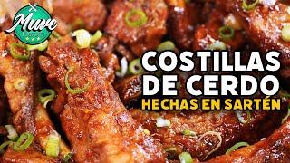 LAS MEJORES COSTILLAS DE CERDO EN SARTÉN Y MUY FÁCILES DE HACER Muve Flavors [upl. by Mcmahon]