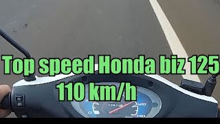 Motovlog 3 Honda biz 125 top speed velocidad maxima [upl. by Liamaj]