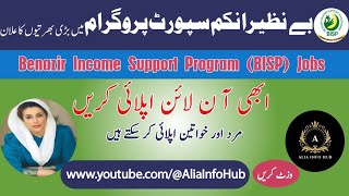 Benzir Income Support Programme BISP Jobs  Jobs Apply Online [upl. by Angelo]