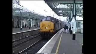 ARRIVA HIRED EWS 37S AT SKIPTON ON THE LEEDS  CARLISLE 2003 [upl. by Alanson]