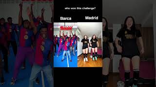 WHO won this challenge Real Madrid vs FC Barcelonacelebrationmadrid barcelona fyp shorts [upl. by Casilde]