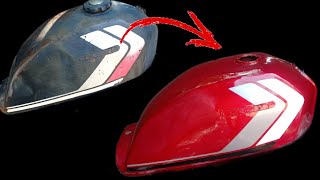 CD 100 SS Motorcycles Petrol Tank Painting in Hindi [upl. by Alyad]