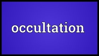 Occultation Meaning [upl. by Sherman238]