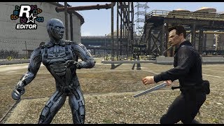 T1000 VS T3000  Terminators Fight GTA 5 [upl. by Johny75]