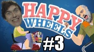 HAPPY WHEELS  PART 3 OLD MAN ROCKET WHEELCHAIR [upl. by Aneehsirk]