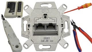 Netzwerkdose UAEDose anschließen patchen  RJ45  LANDose [upl. by Ahens]