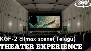 KGF2 Climax scene Telugu  theater experience  360°  prasanth Neel  Yash  srinidhi Shetty [upl. by Ingeborg308]