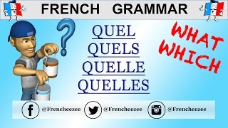 FRENCH GRAMMAR  QUESTION WORDS  ASKING WHICH  WHAT QUESTIONS WITH QUEL [upl. by Nyleda62]