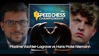 Speed Chess Championship 2024  Maxime VachierLagrave vs Hans Moke Niemann [upl. by Enitsahc797]