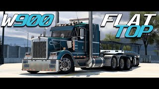 Trucking  W900 pulling the Big Benson Flatbed [upl. by Adnoryt]