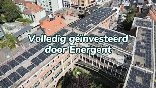 Zonnepanelen op het Sint Barbaracollege gefinancierd door Energent [upl. by Xxam]