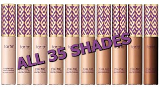 All 35 Shades of Tarte Shape Tape Concealer 2021  Shade Finder  MQ Makeup Queen [upl. by Labana]