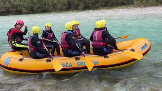 Rafting on the Soca River in Slovenia [upl. by Aihsilef]