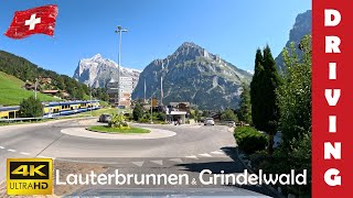 Driving in Switzerland 16 Lauterbrunnen valley amp Road to Grindelwald 4K 60fps [upl. by Alben639]