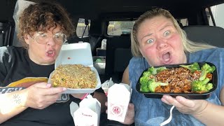 Crystal and Tammy eat Chinese food in California [upl. by Sacks]